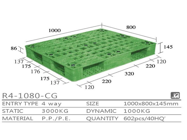 塑膠棧板R4-1080-CG