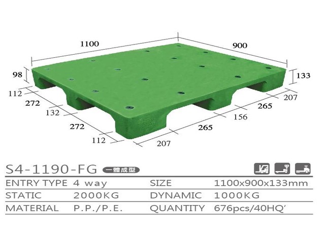 Plastic pallet S4-1190-FG