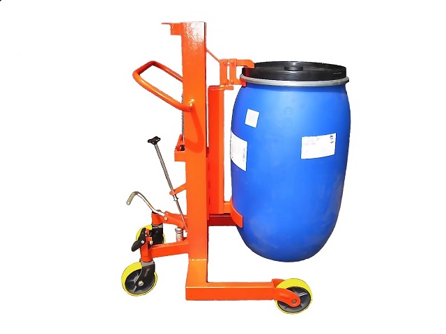 Plastic barrels for oil drums weighing car